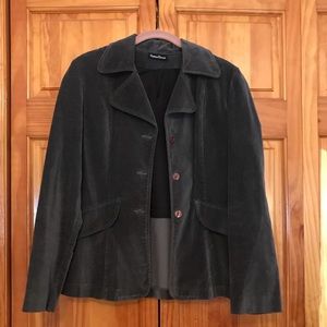 Faux Suede Gray Vintage Blazer